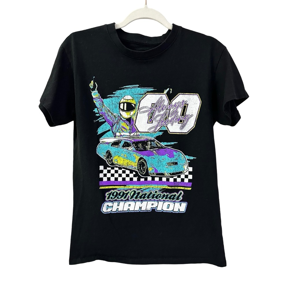 Brisco 1991 National Champion Racing T Shirt Mens Med Black Race Car Graphic Tee